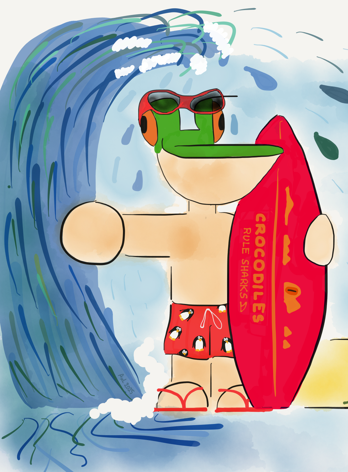 Pico le Croco sur la plage