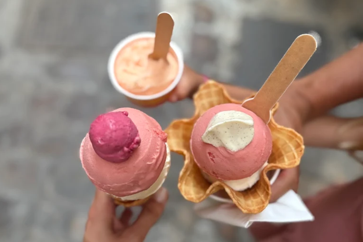 Cornets artisanaux maison et boules aux différents parfums