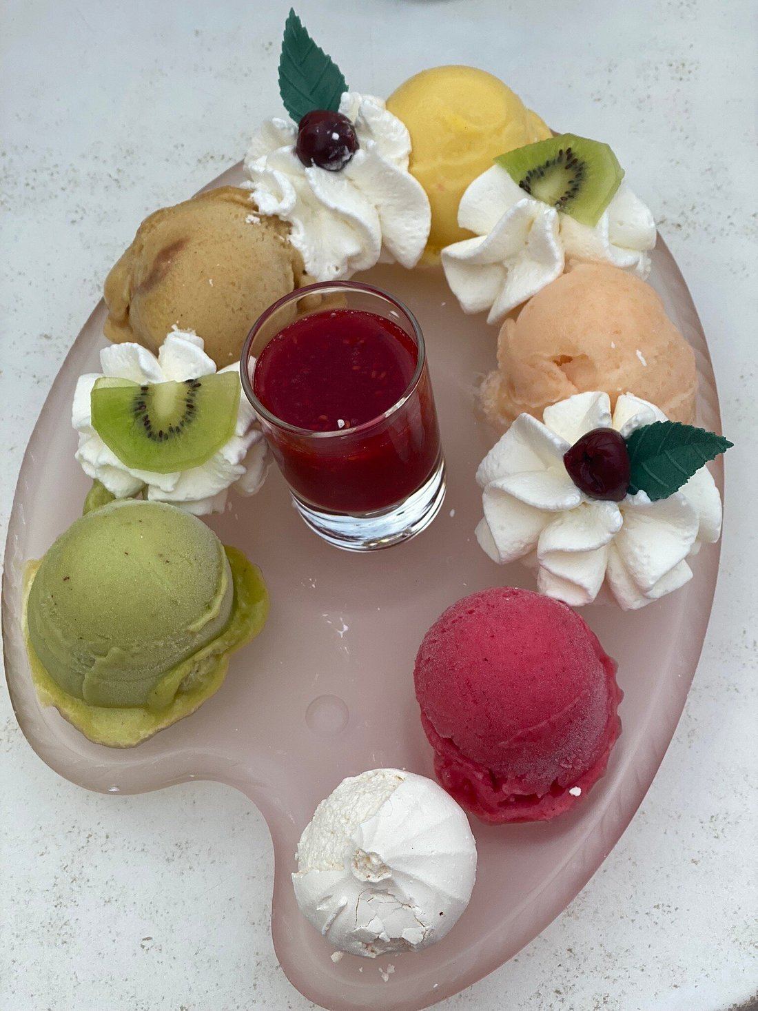 Palette de glaces fruits